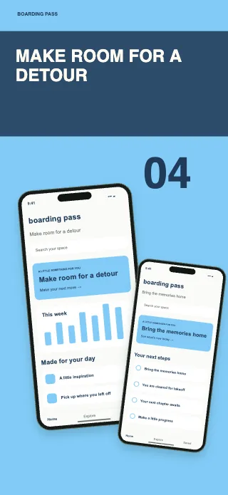 Boarding Pass screenshot design: Scoreboard